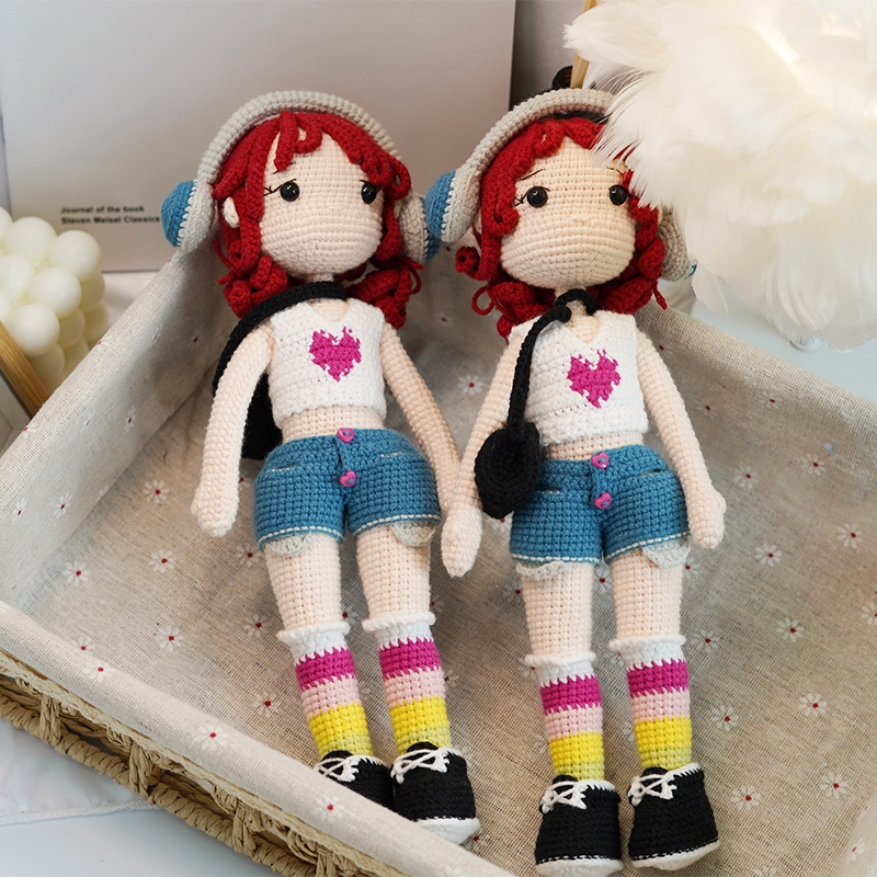 Creative Handmade Crochet Flower Fairy Dream Cute Plush Figure Doll Perfect Gift for All Ages Customizable As Needed